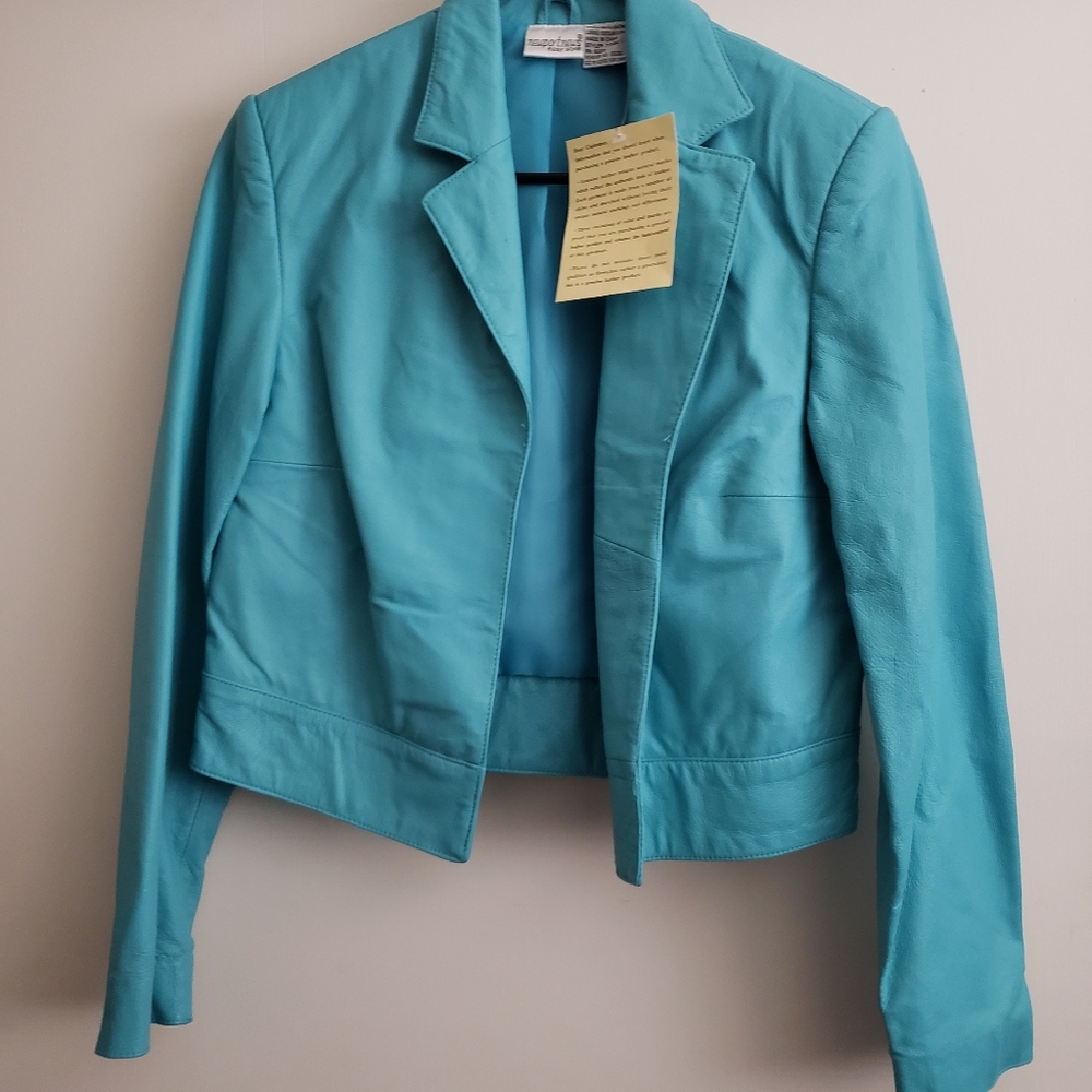 NWT Vintage Newport News Leather Jacket